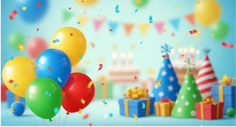 Four children in an inflatable castle. 