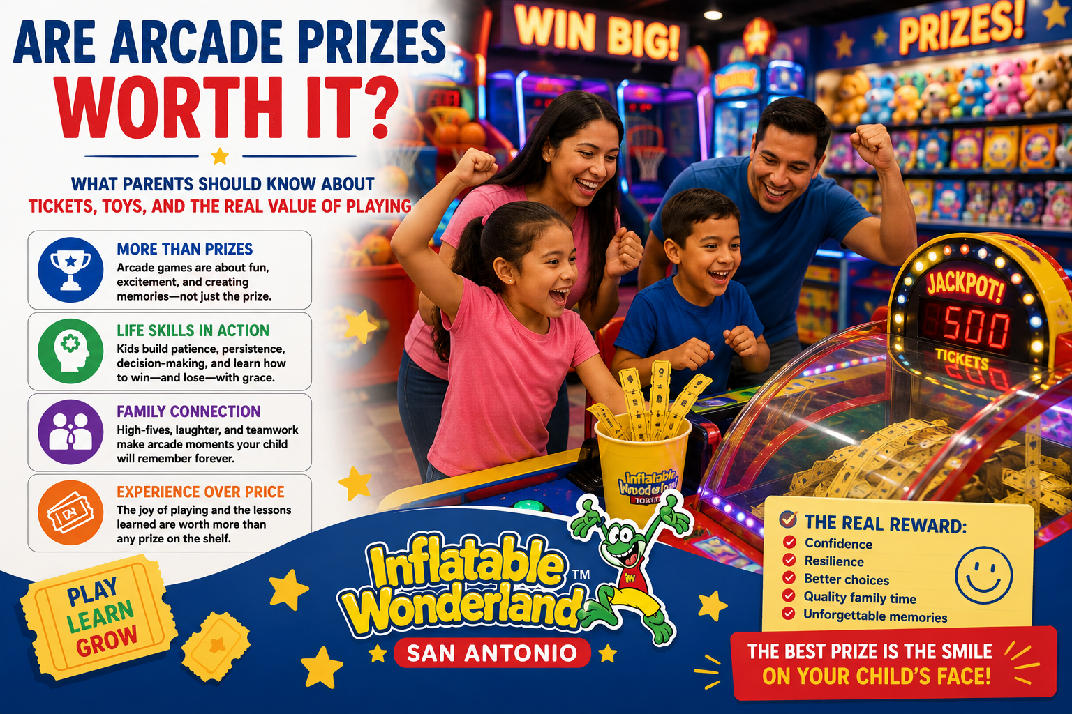 Four children in an inflatable castle. 